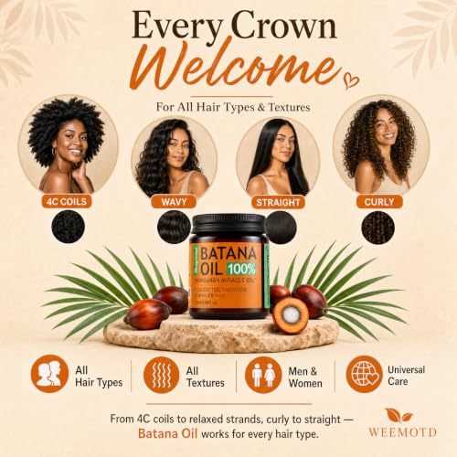 100% Raw Batana Oil for Hair from Honduras, 4.06 Fl Oz, Bright Coffee 4.06 Count (Pack of 1)