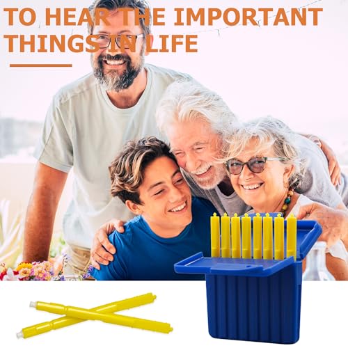 (80-Pcs) Starkey Hear Clear Hearing Aids Wax Guards Filters.Starkey Hearing Aid Supplies Cleaning Kit Accessories,Ear Replacement Parts Cleaning Tool(10 Pack) 10 Packs/80 Filters Yellow