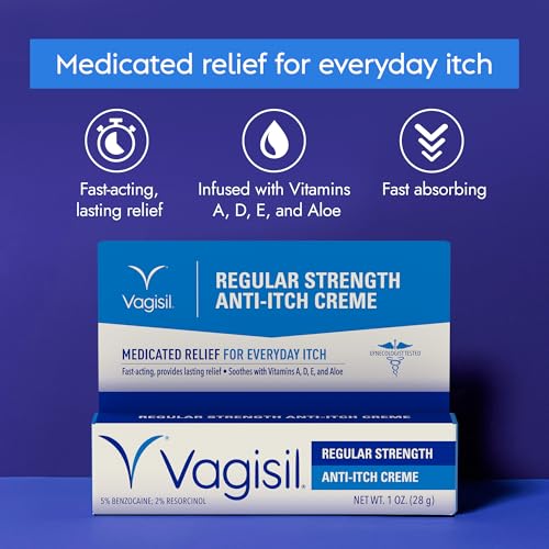 VAGISIL Regular Strength Feminine Anti-Itch Creme, 1 Oz (1 Pack) 1 Ounce (Pack of 1)
