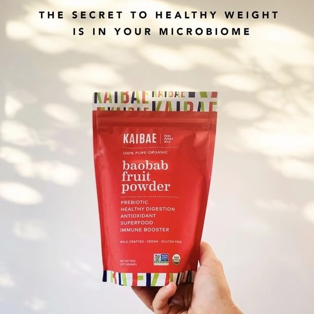 Organic Baobab Powder | Fiber & Vitamin C for Immune & Gut Health, 16 oz. 8 Ounce (Pack of 2)