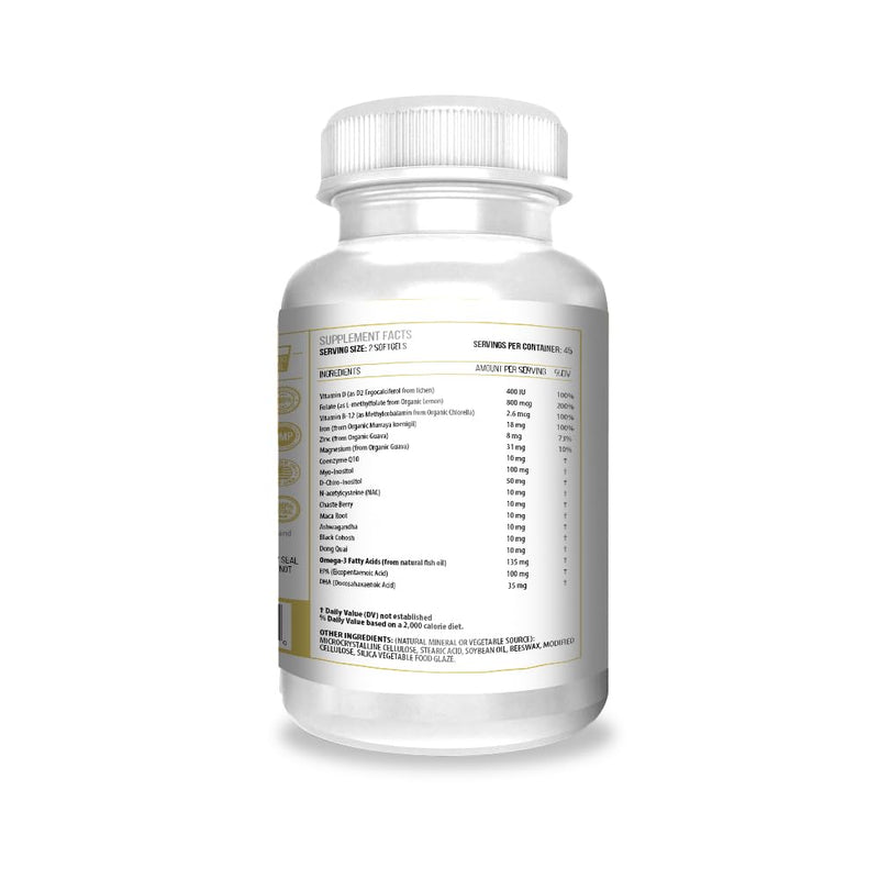 ACTIF Ovary and Uterus Maximum Support with 15 Advanced Factors and Omega-3 – Non GMO, Made in USA, 90 Count