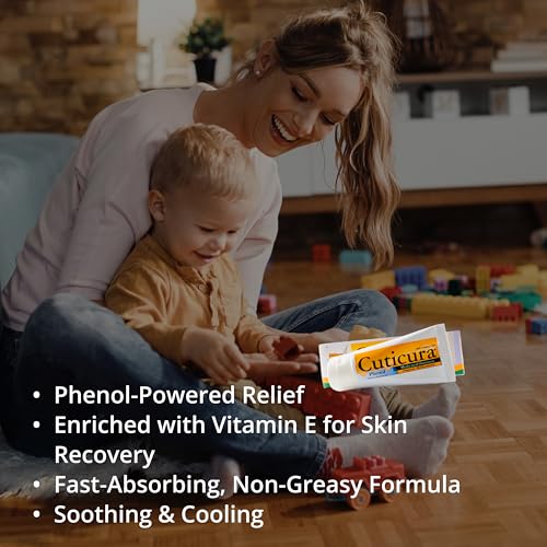 Cuticura Medicated Ointment | First Aid Antiseptic | Infection Protection | Antibiotic-Free Ointment for Cuts, Scrapes & Burns | Soothing Itch & Pain Relief with Aloe Vera & Vitamin E, 1oz (3 Pack) 1 Ounce (Pack of 3)