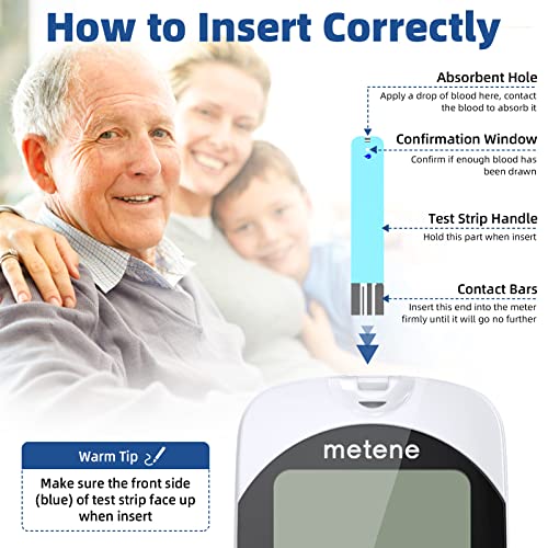 Metene TD-4116 Blood Glucose Test Strips, 100 Count, No Monitor 1 Count (Pack of 100)