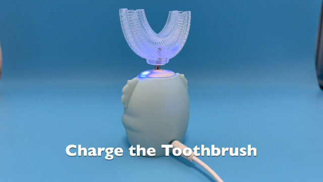 Kids Electric Toothbrush, U Shaped Toothbrush Kids Sonic Automatic Brush with 5 Brush Heads 6 Cleaning Modes IPX7 Waterproof Rechargeable Smart Timer for Children(Ages 2-7, Koala Cyan) Koala (Ages 2-7)