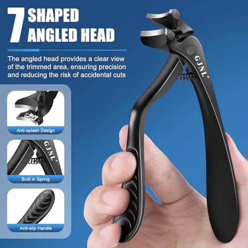 2026 Toenail Clippers for Seniors Thick Toenails with Long Handle Black