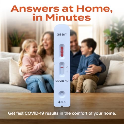 2San COVID-19 Home Test, Antigen Rapid Test, Results in 10 Minutes, FDA Cleared, Covid Test Kit at Home, Easy to Use Nasal Swab for Home (2 Pack) 1
