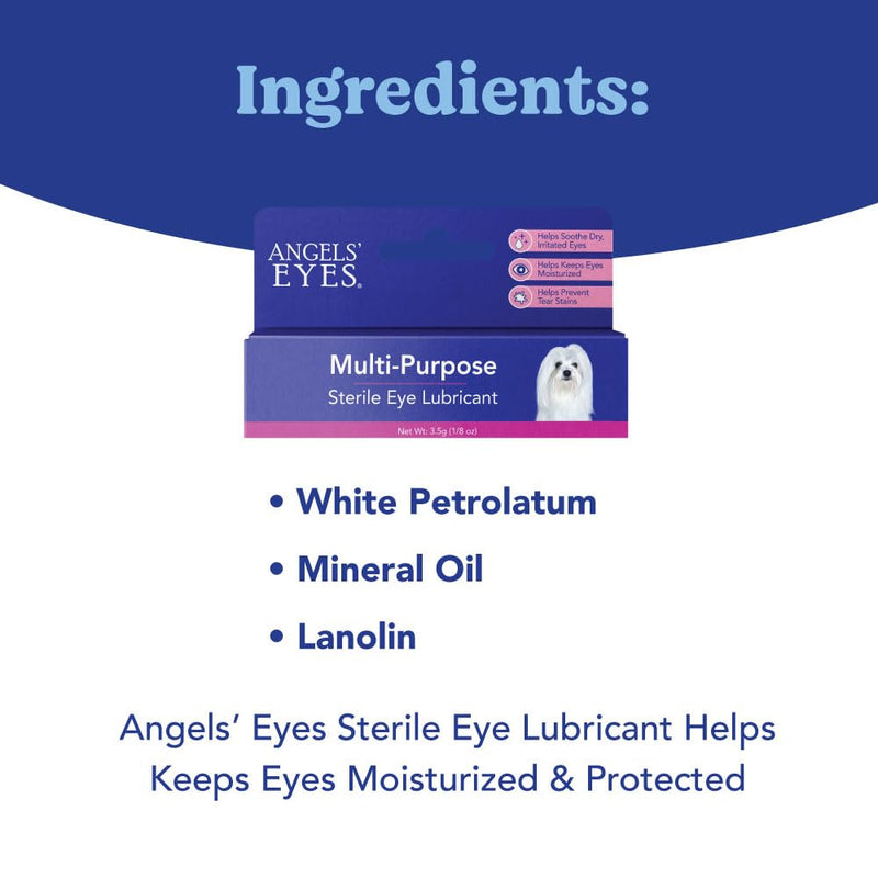 ANGELS' EYES Multi-Purpose Sterile Eye Lubricant | Soothes Dry Irritated Eyes | Safe for Dogs and Cats | Moisturize and Relieves Dry, Itchy Eyes | Tears and Discharge | 3.5g - BeesActive Australia