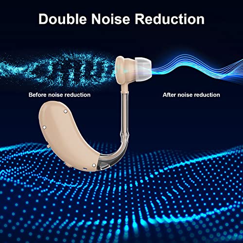 Hearing Aids for Seniors Rechargeable with Noise Canceling, Hearing Amplifier for Adults, Sound Amplifier for Hearing Loss - in Ear - with Volume Control charging cable