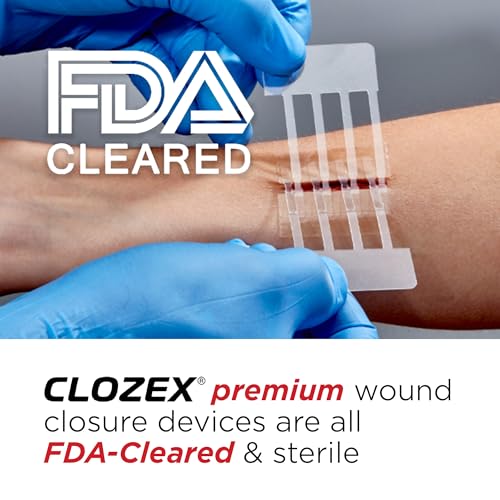 Clozex Emergency Wound Closure Bundle, Skin Closure Device for Laceration Repair Without Stitches – Treat 5 Individual Wounds, Combine for Up to 7 1/4" Total Length