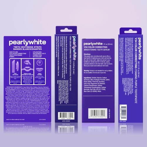 Pearly White V34 Routine Kit, Hydrogen Peroxide, Enamel-Safe
