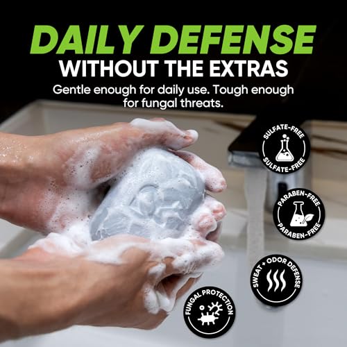 Roycederm Antifungal Soap for Active Skin – Medicated Bar for Athlete’s Foot, Jock Itch, Ringworm with Tea Tree Oil, Charcoal & Volcanic Ash 2 Pack Soap