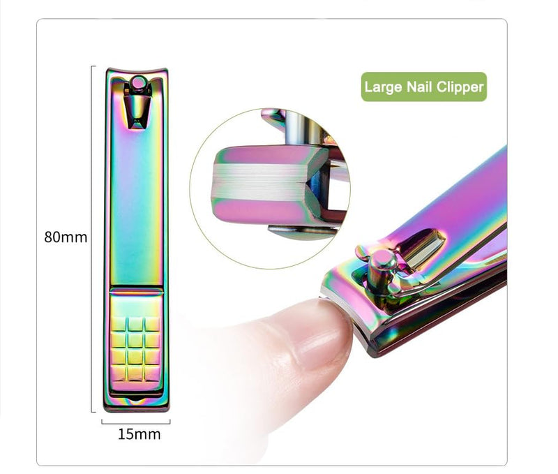 Cuticle Trimmer with Cuticle Pusher - 4 Pack Nail Clippers Manicure Set