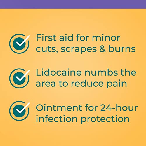 Neosporin + Lidocaine Pain Relief Triple Antibiotic Ointment, 0.5 oz 0.5 Ounce