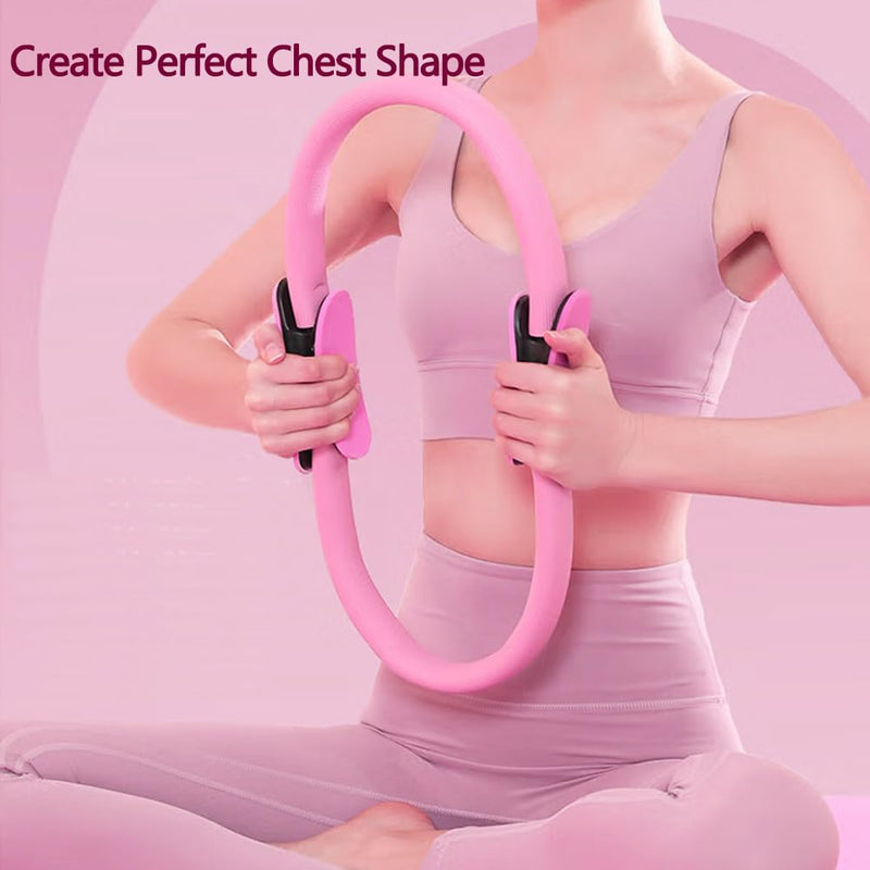 Pilates Ring Circle, 14 Inch Magic Circle Yoga Ring for Yoga, Pilates, Strength Training, Thigh and Arm Exerciser