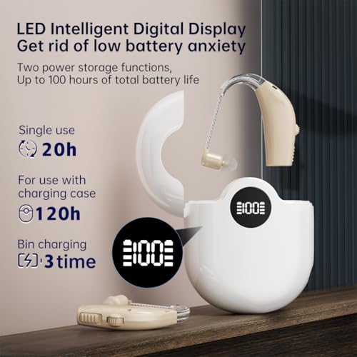 OTC Rechargeable Hearing Aids For Seniors Noise Cancellation Standby 90h