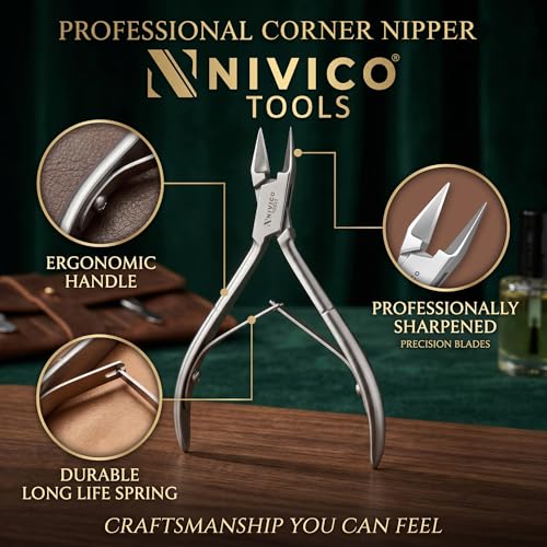 Premium Corner Nipper – Surgical Stainless Steel Ingrown Toenail Clipper & Podiatry Trimmer – Heavy-Duty Angled Blade Cutter for Thick Nails & Pain Relief