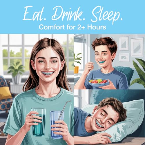 Chillin Strips, Therapeautic, Moldable and Dissolvable Strips, Replaces Orthodontic Wax for Braces, Dentures, Dental Appliances, 2+ Hours of Oral Pain Relief, Icy Cocoa, 6 Strips