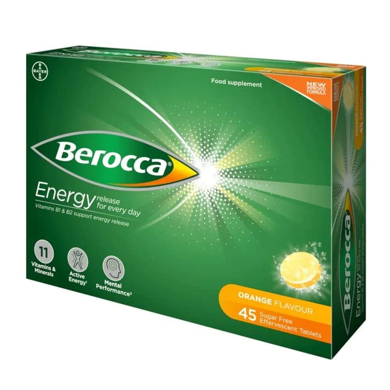 Berocca Orange Effervescent Tablets 45-Count