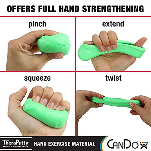 CanDo 10-0920 TheraPutty Standard Hand Exercise Putty, Medium, 1oz 1-pound