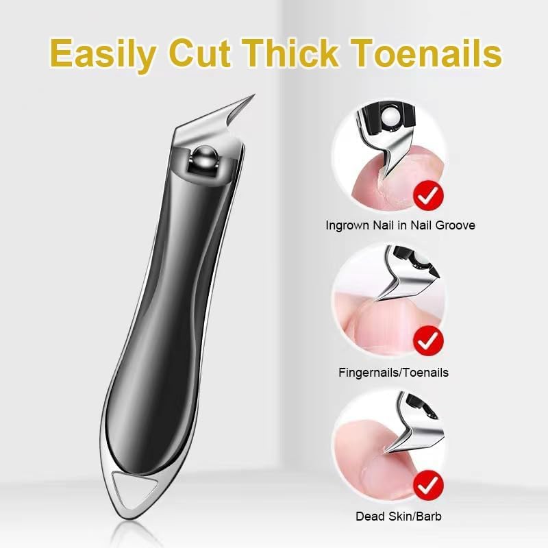 Electric Nail Clipper,2026 Improved Nail Clippers Set, Includes an Automatic 3-in-1 Nail Clippers,a Slanted Nail Clipper(for Ingrown Toenails&Fingernail) Ideal for Babies, Children, Adults and Seniors Black - BeesActive Australia