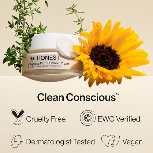 Honest Beauty Ageless Firm and Smooth Cream, Vegan, Unscented, 1.7 fl oz Firming Cream, 1.7 fl oz