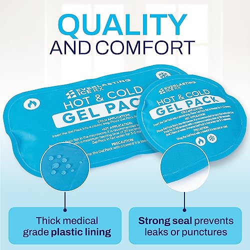 Reusable Hot and Cold Gel Ice Packs for Injuries, 7 Pack Variety Set