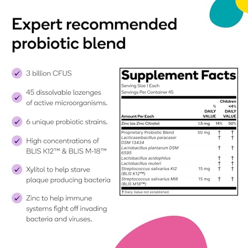 Burst Kids Probiotics (Strawberry Vanilla/45 Chewable Lozenges)