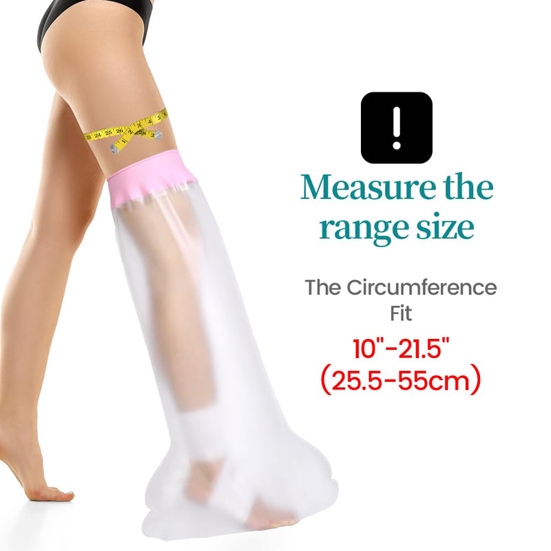 mosago Waterproof Cast Covers for Shower Leg, Soft Comfortable full Leg Protector for Shower Adult, Keep Wound/Bandage Dry Bath, Broken Legs/Knee/Foot/Ankle, Reusable Wound Care Supplies (Pink) Half Leg - BeesActive Australia