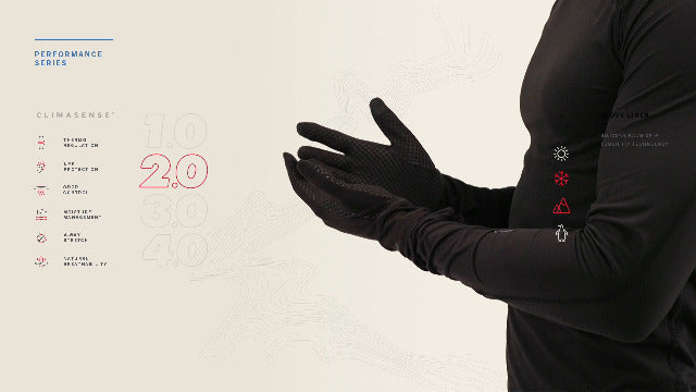 Terramar Body-Sensors Glove Liner Large Black