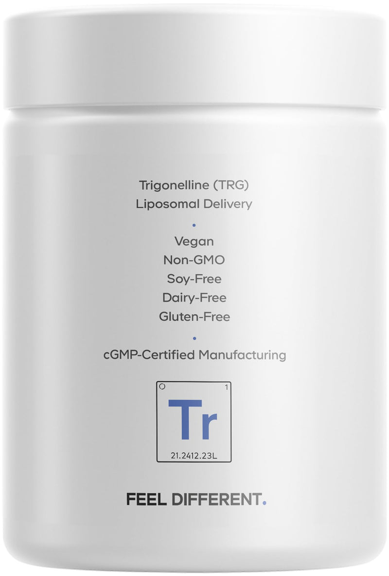 Codeage Liposomal Trigonelline, 250mg, Plant-Based, Vegan, 90 Capsules | Liposomal trigonelline supplement, 250 mg per serving, a plant-based alkaloid. Three-month supply. Vegan, non-GMO.