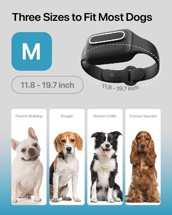 Dog Bark Collar Shock Vibration Beep: High Sensitive Barking Control Collar with Replaceable Battery for Small Medium Large Dogs (Small) - BeesActive Australia