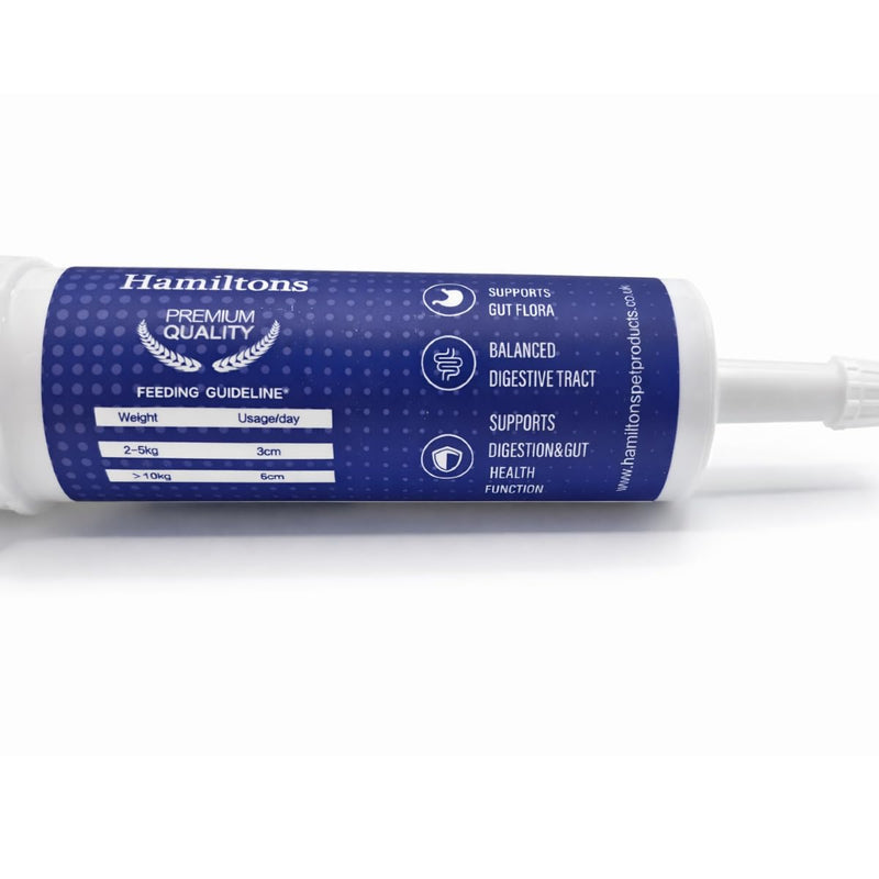 Hamiltons XL 60ml Probiotic & Prebiotic Paste for Dogs & Cats – Chicken Flavour Digestive Supplement – Supports Firm Stools, Digestive Upset & Gut Balance – Immune Support – Large Tube for All Breeds