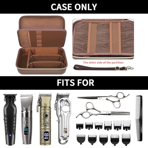 Barber Case for Hair Clippers, for Wahl, for Ufree and for Andis, Case Only brown