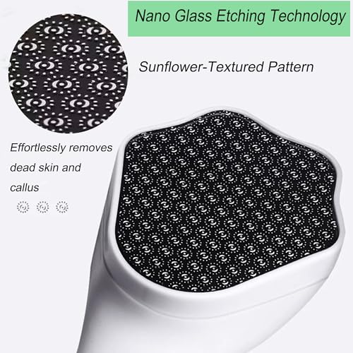 Hard Skin Remover Nano Glass Foot File - Foot Callus Remover with Handle Foot File Callus Remover with Nano-Level Grinding Points Durable Foot Scrubber Dead Skin Removal for Wet Dry Feet (Green) Green