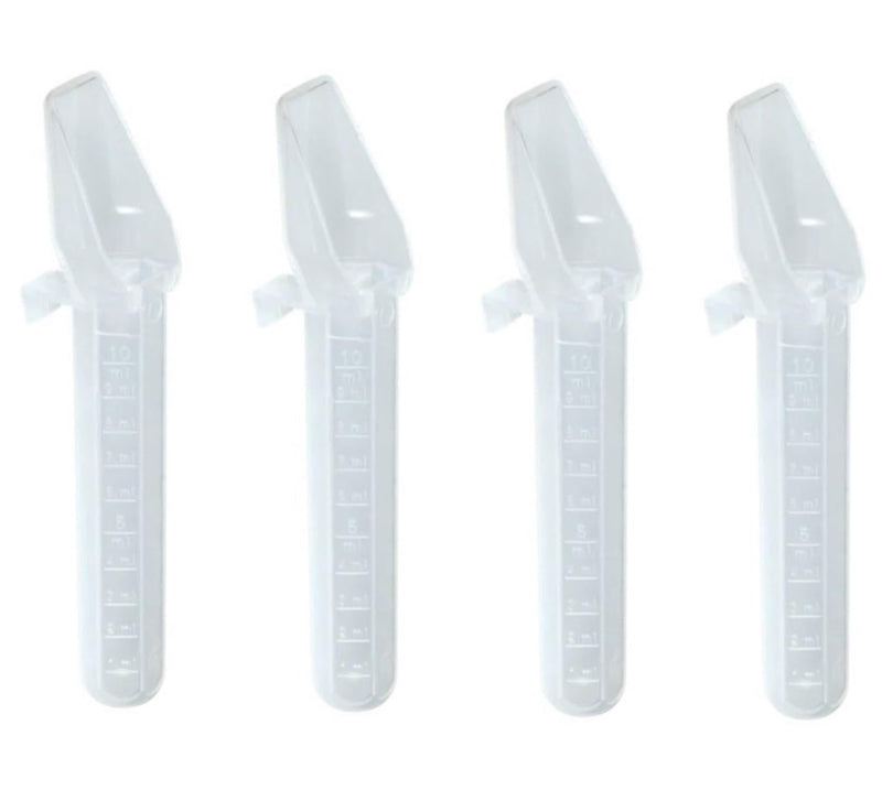 4 Pack Calibrated Medicine Spoon 2 TSP (10 ml) Plastic Oral Liquid Dose Medication Graduated Dispenser for Kids, Baby & Toddler 4