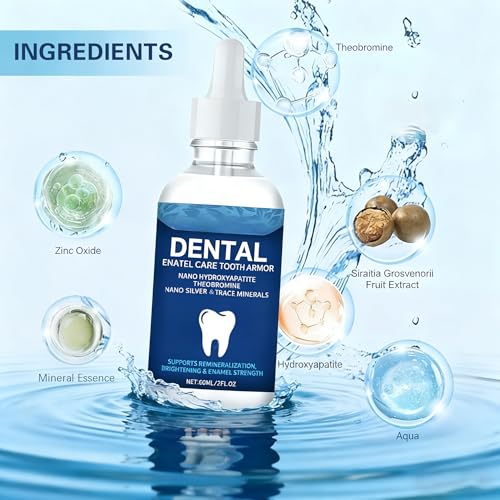 Dental Enamel Care Tooth Armor| Nano Hydroxyapatite Complex| Enamel Support Oral Care Drops,60ml (2) 2