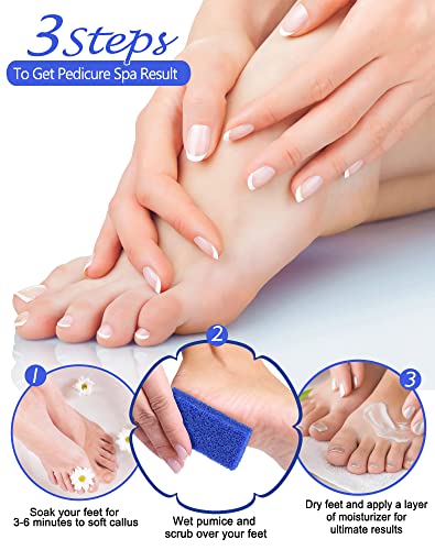 Maryton Disposable Pedicure Pumice Stone for Feet Scrubber, 40PCS Blue 40 Count (Pack of 1)