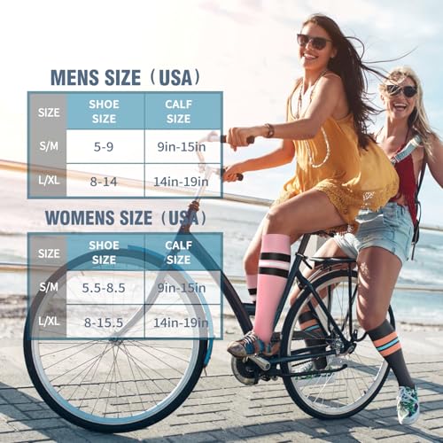 6 Pack Copper Compression Socks for Women and Men Circulation-Best Support for Medical,Running,Nursing,Athletic Large-X-Large C-assorted28