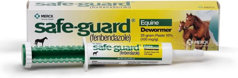 Safe-Guard Equine Paste 10% Fenbendazole Horse Wormer Control Lungworm Stomach and Intestinal Apple Flavor.