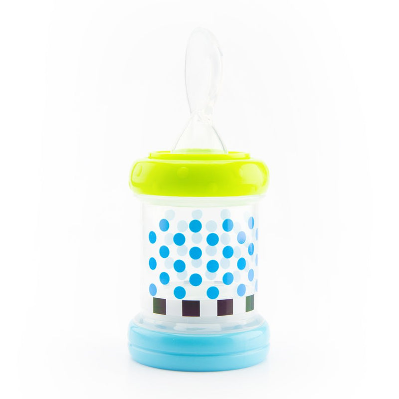 Sassy Baby Food Nurser ‚Äì 4+ Months Set of 2- 4oz 100% Silicone Nipple and Spoon BPA-Free 2 Count (Pack of 1)