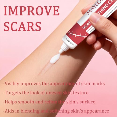 Gentle Scar Management Solution for Surgical Marks, Acne Spots, Burns & Keloids - Fragrance-Free, Non-Irritating Formula-Red (1) 1