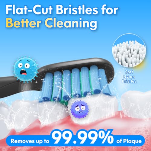 DADA-TECH Kids Electric Toothbrush Astronaut (DT-KE7 Black) + Water Flosser (W2 Blue‌‌)