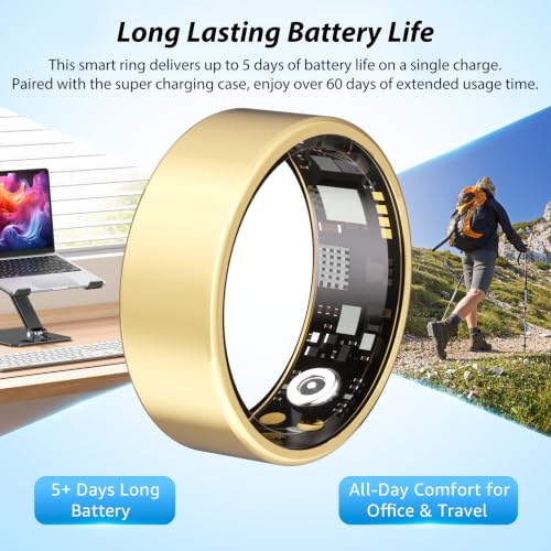Smart Ring for Women, Health Ring, No Subscription Fee Gold 9#