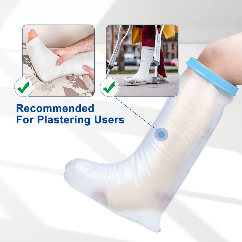 Bukihome Shower Watertight Foot Protector, Adult Leg Cast Covers, Extra Large Capacity Adult Thigh Tension & Super Waterproof Leg Protector, For Thigh size 21.65-23.23 inches Clear 1 Count (Pack of 1) - BeesActive Australia