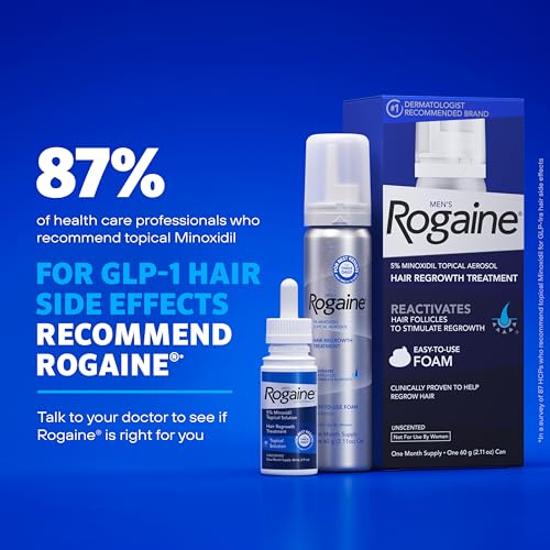 Men's Rogaine 5% Minoxidil Foam, 1-Month Supply, 2.11 oz 2.11 Ounce (Pack of 1)