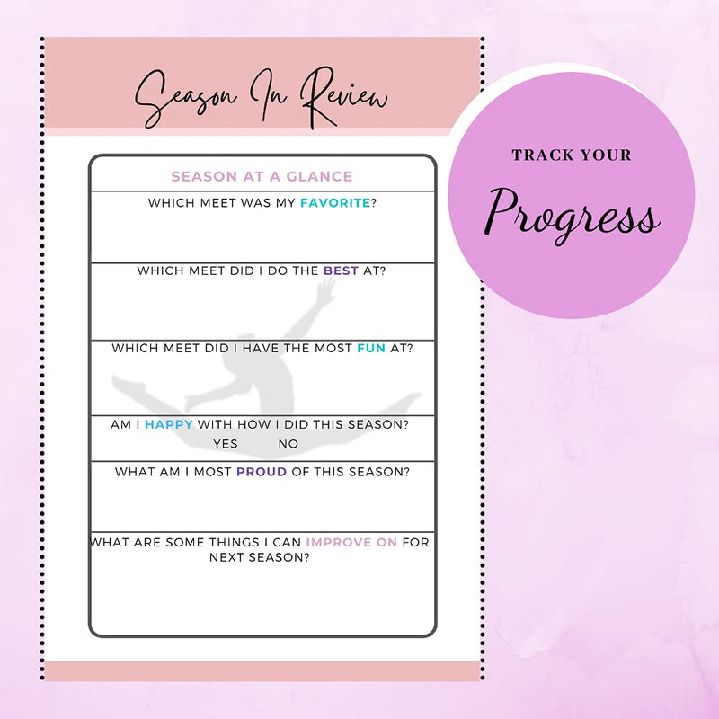 GymnasticsHQ Gymnastic Mindset & Meet Journal: Gymnastics Scorebook for Girls - Ultimate Book to Set Goals & Track Up to Meets, Improve Gymnastic Performance