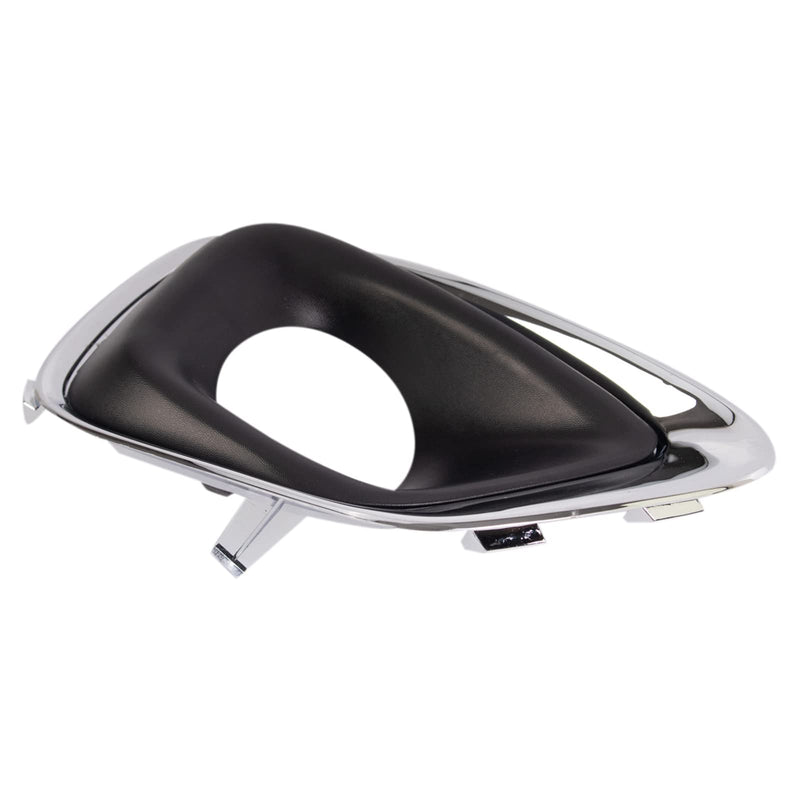 TRQ Front Right Fog Light Bezel Chrome & Black Passenger Side Compatible with 2014-2017 Jeep Compass CH1039184 LTA04721