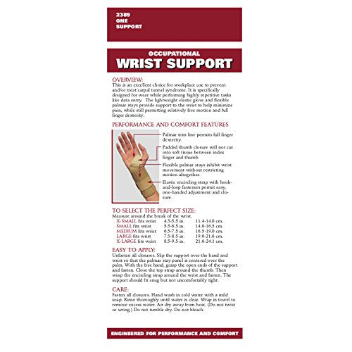 OTC Wrist Support, Occupational Glove, Knit Elastic, Medium (Left Hand) Left Medium (Left Hand)