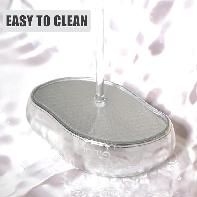Heel Exfoliating Nano Glass Foot File Exfoliating -G.Liane Crystal Glass Heel File Foot Care Tool for Exfoliating Files Wet and Dry Unisex (Silver) -  Australia