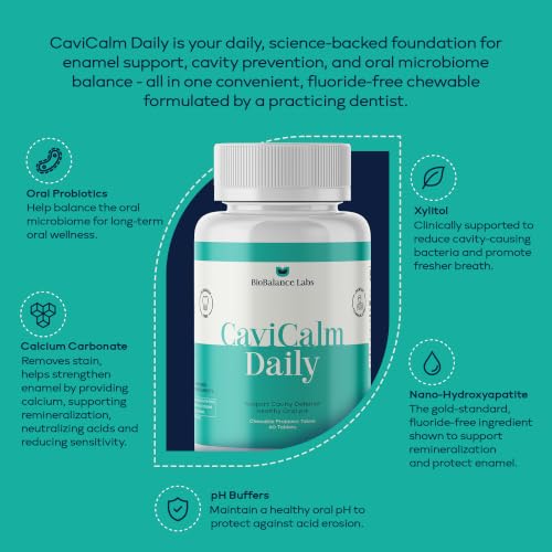 Cavity Protection Chewable Tablets for Healthy Teeth & Gums, 60 Count